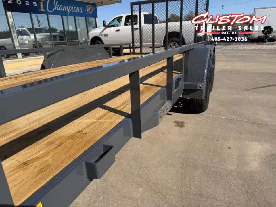 New #155565 2026 LAMAR UC 16 X 77 TANDEM AXLE 7K SQUARE TUBE TOP UTILITY W/ RAMP GATE