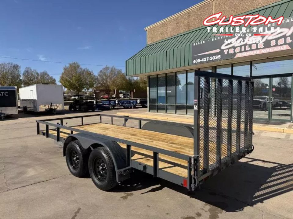 New #155565 2026 LAMAR UC 16 X 77 TANDEM AXLE 7K SQUARE TUBE TOP UTILITY W/ RAMP GATE