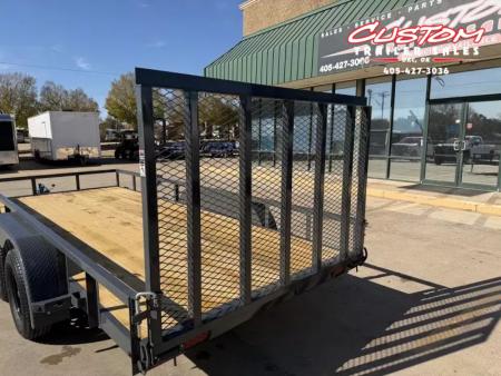 New #155565 2026 LAMAR UC 16 X 77 TANDEM AXLE 7K SQUARE TUBE TOP UTILITY W/ RAMP GATE