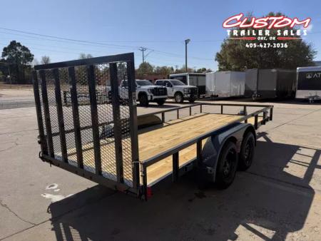 New #155565 2026 LAMAR UC 16 X 77 TANDEM AXLE 7K SQUARE TUBE TOP UTILITY W/ RAMP GATE