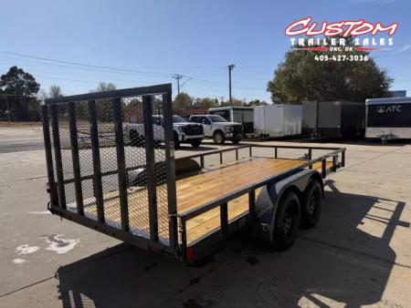 New #155568 2026 LAMAR UC 16 X 83 TANDEM AXLE SQUARE TUBE TOP 7K UTILITY W/ REAR RAMP GATE