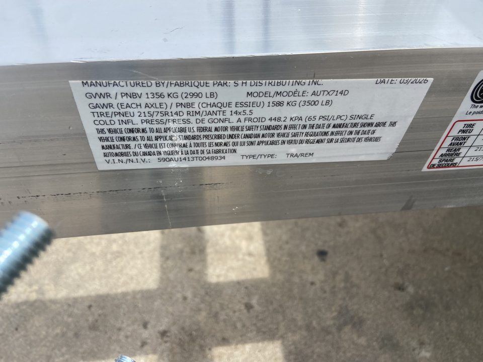 New Sport Haven 7X14 SA ALUM UTILITY