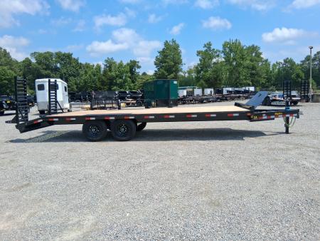 New 2027 Big Tex Trailers 24' 14OA 14K Flat Bed Trailer w/ Slide In Ramps Deckover Trailer