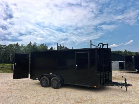 New 2026 Panther Cargo 7x16 +2ft V-Nose /.080 Polycore /Blackout Package/ Contractor Package - 7000 GVW