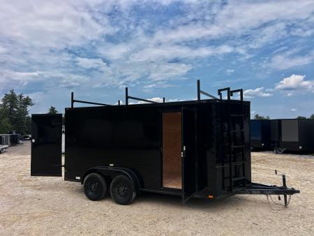 New 2026 Panther Cargo 7x14 +2ft V-Nose /.080 Polycore /Blackout Package/ Contractor Package - 7000 GVW