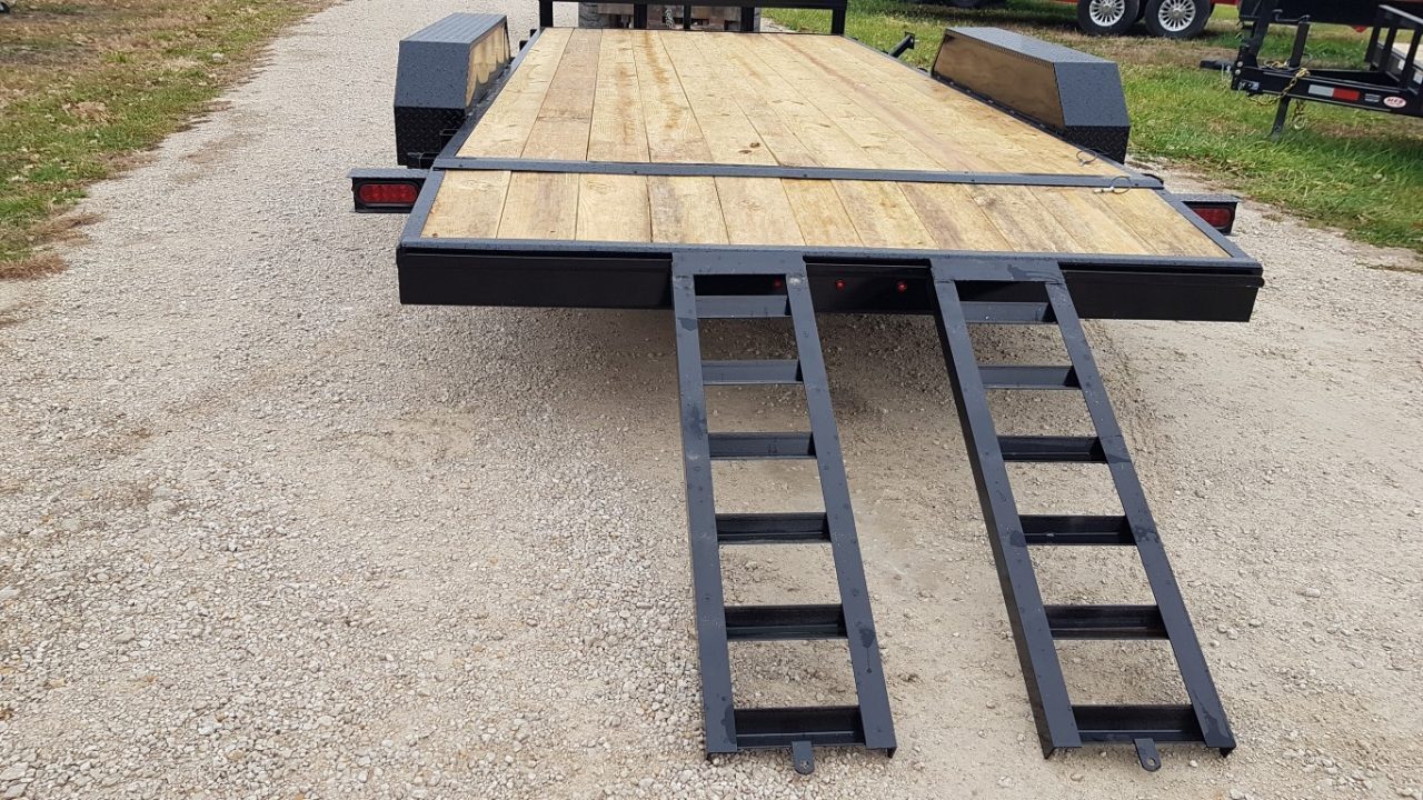 New 2026 MEB 7x20 Open Wood Deck Auto Hauler Car / Racing Trailer 7K