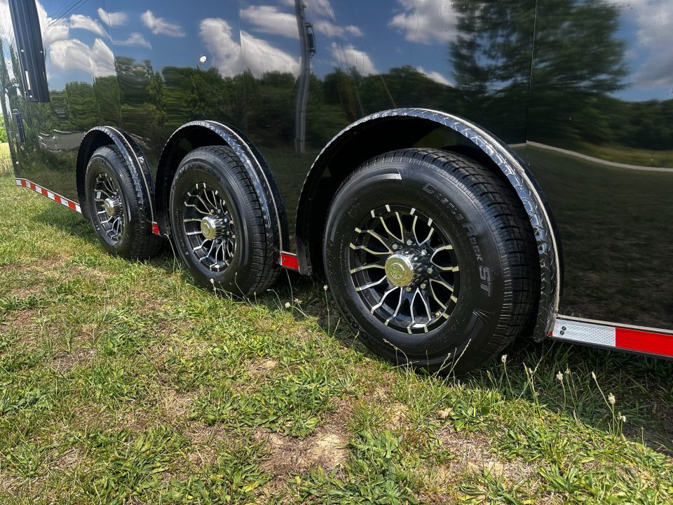 New 2026 Rock Solid Cargo 8.5x28 Race Trailer-Finished Interior-7'6" Interior-Triple 7000 TORSIONS -HD RAMP-AWNING -10" BOGEY WHEELS