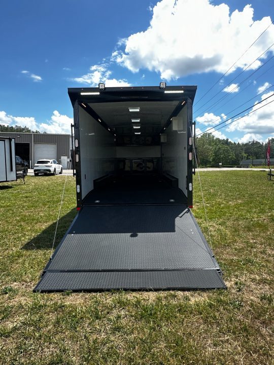 New 2026 Rock Solid Cargo 8.5x28 Race Trailer-Finished Interior-7'6" Interior-Triple 7000 TORSIONS -HD RAMP-AWNING -10" BOGEY WHEELS