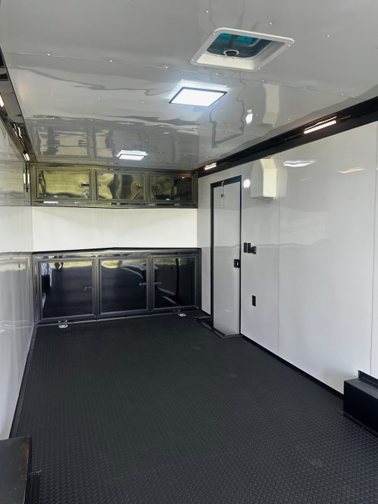 New 2026 Rock Solid Cargo 8.5x28 Race Trailer-Finished Interior-7'6" Interior-Triple 7000 TORSIONS -HD RAMP-AWNING -10" BOGEY WHEELS