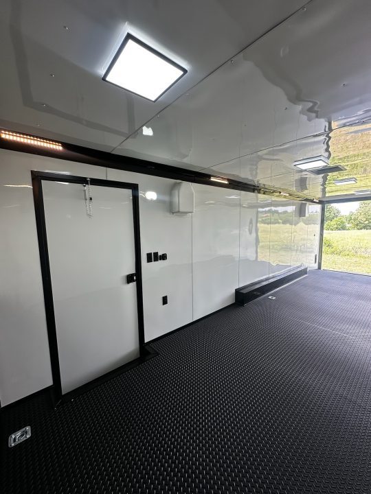 New 2026 Rock Solid Cargo 8.5x28 Race Trailer-Finished Interior-7'6" Interior-Triple 7000 TORSIONS -HD RAMP-AWNING -10" BOGEY WHEELS