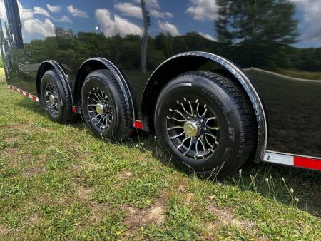 New 2026 Rock Solid Cargo 8.5x28 Race Trailer-Finished Interior-7'6" Interior-Triple 7000 TORSIONS -HD RAMP-AWNING -10" BOGEY WHEELS
