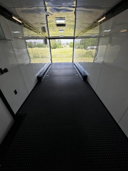 New 2026 Rock Solid Cargo 8.5x28 Race Trailer-Finished Interior-7'6" Interior-Triple 7000 TORSIONS -HD RAMP-AWNING -10" BOGEY WHEELS