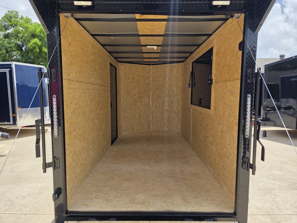 New 2026 New 6x12 SA Screwless Vending Enclosed Trailer | Blackout | Spoiler Package | .08 Polycor | 1113