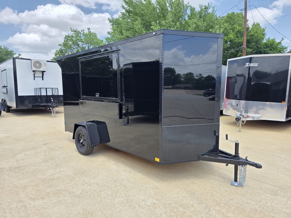 New 2026 New 6x12 SA Screwless Vending Enclosed Trailer | Blackout | Spoiler Package | .08 Polycor | 1113
