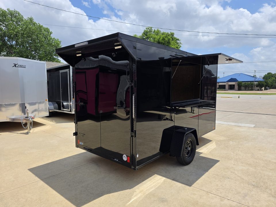 New 2026 New 6x12 SA Screwless Vending Enclosed Trailer | Blackout | Spoiler Package | .08 Polycor | 1113
