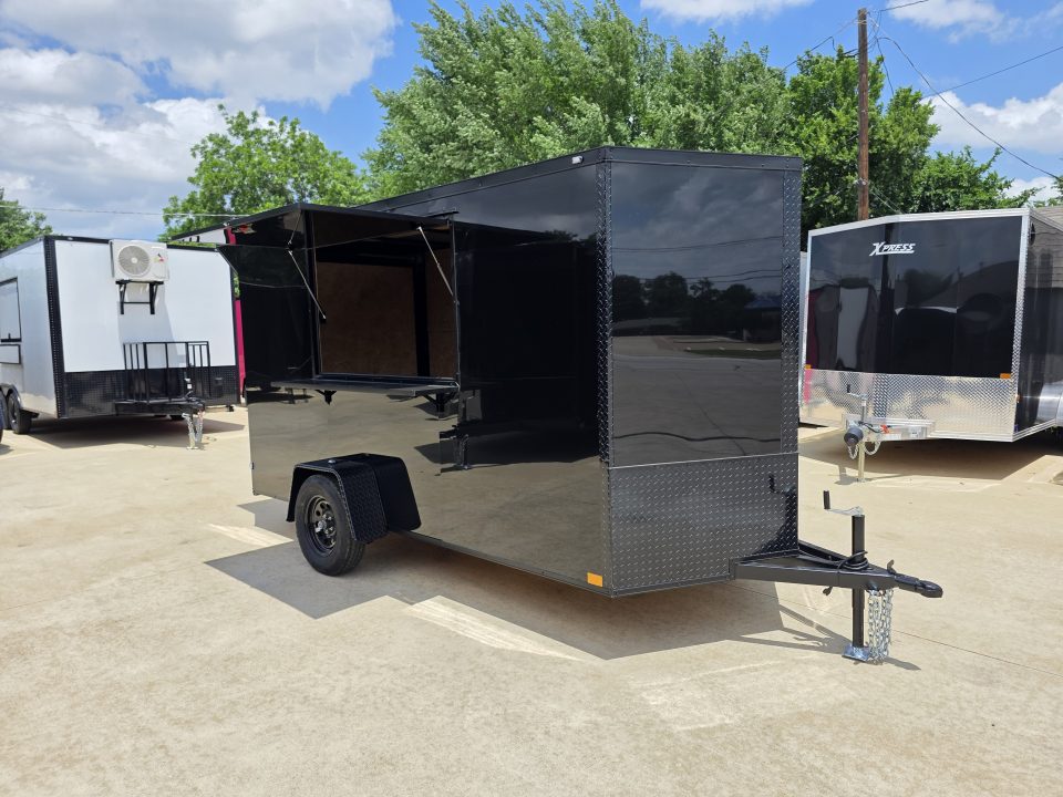 New 2026 New 6x12 SA Screwless Vending Enclosed Trailer | Blackout | Spoiler Package | .08 Polycor | 1113