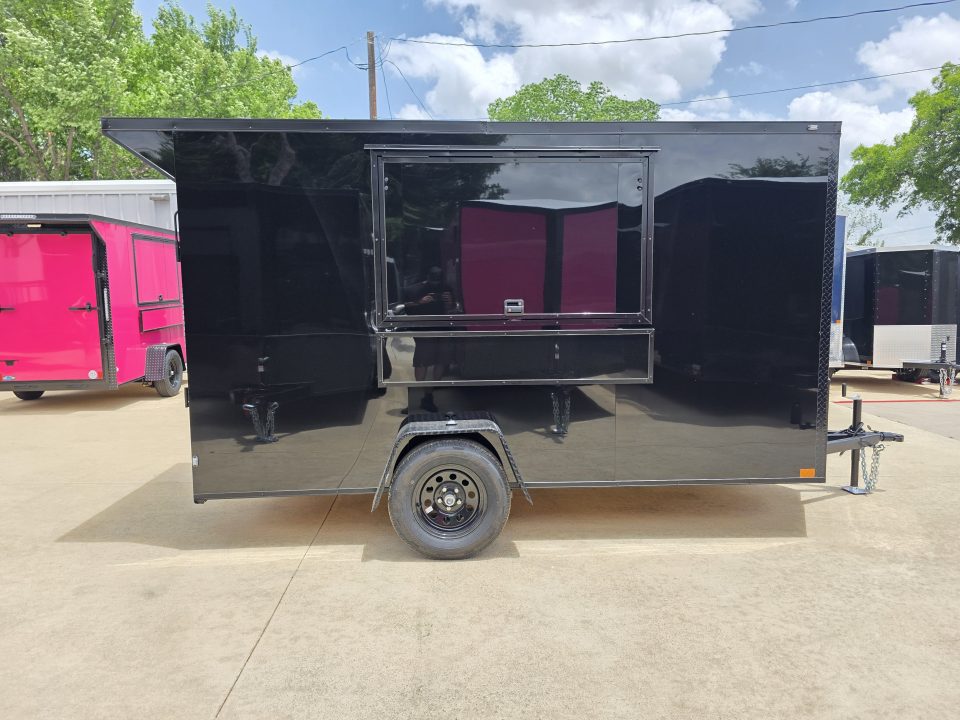 New 2026 New 6x12 SA Screwless Vending Enclosed Trailer | Blackout | Spoiler Package | .08 Polycor | 1113