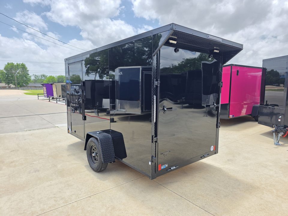 New 2026 New 6x12 SA Screwless Vending Enclosed Trailer | Blackout | Spoiler Package | .08 Polycor | 1113
