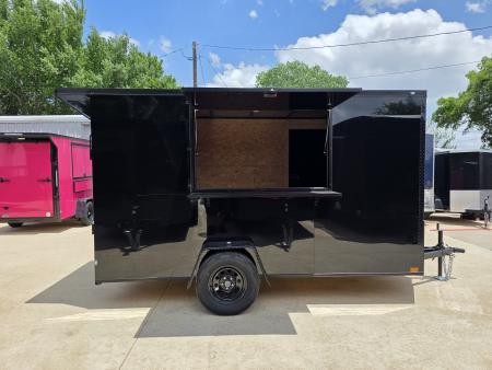 New 2026 New 6x12 SA Screwless Vending Enclosed Trailer | Blackout | Spoiler Package | .08 Polycor | 1113