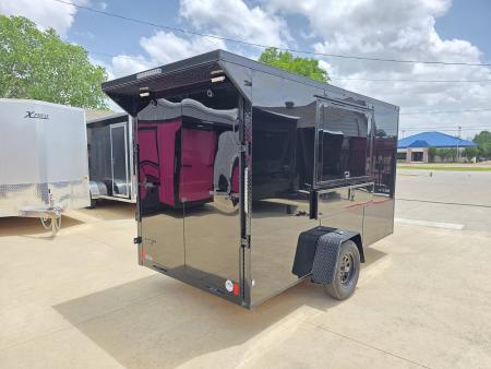 New 2026 New 6x12 SA Screwless Vending Enclosed Trailer | Blackout | Spoiler Package | .08 Polycor | 1113