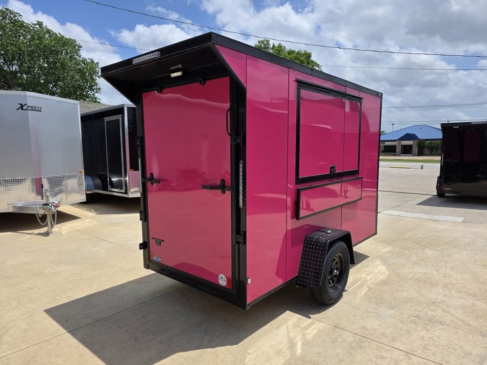 New 2026 New 5x10 SA Screwless Vending Enclosed Trailer | Blackout | Spoiler Package | .08 Polycor | Dexter Axle | 1116
