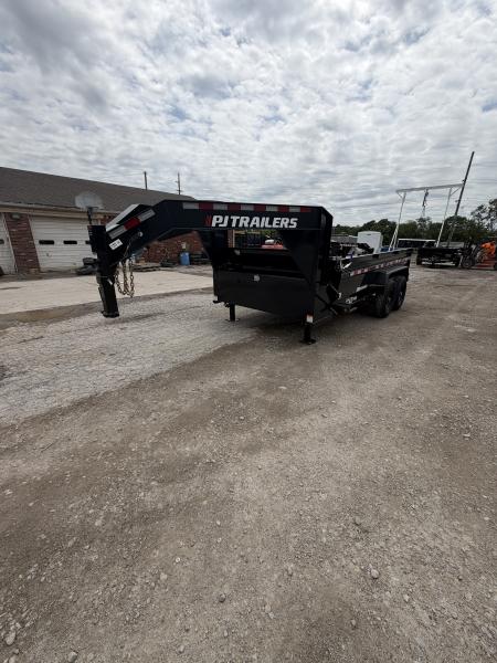 New 2027 PJ Trailers DL142 Dump Trailer 83X14 TA 24  SIDES GOOSENECK (GVW:16800) BLACK