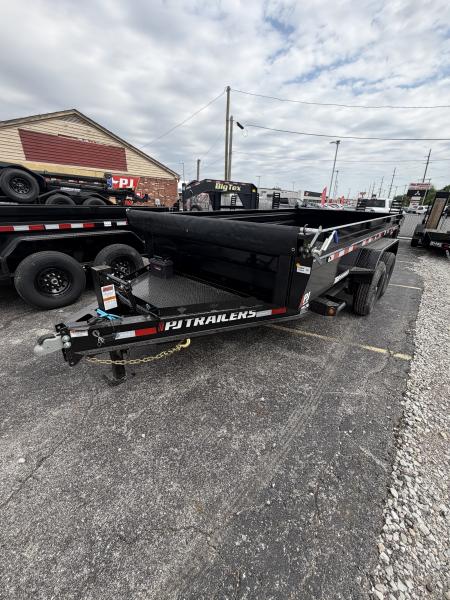 New 2027 PJ Trailers DL142 Dump Trailer 83X14 TA 24  SIDES (GVW:15400) BLACK