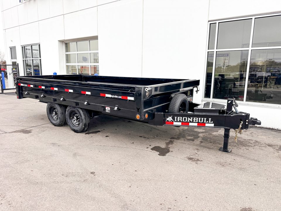 New DDP 96X16 14.9K DECKOVER DUMP TRAILER - BLACK