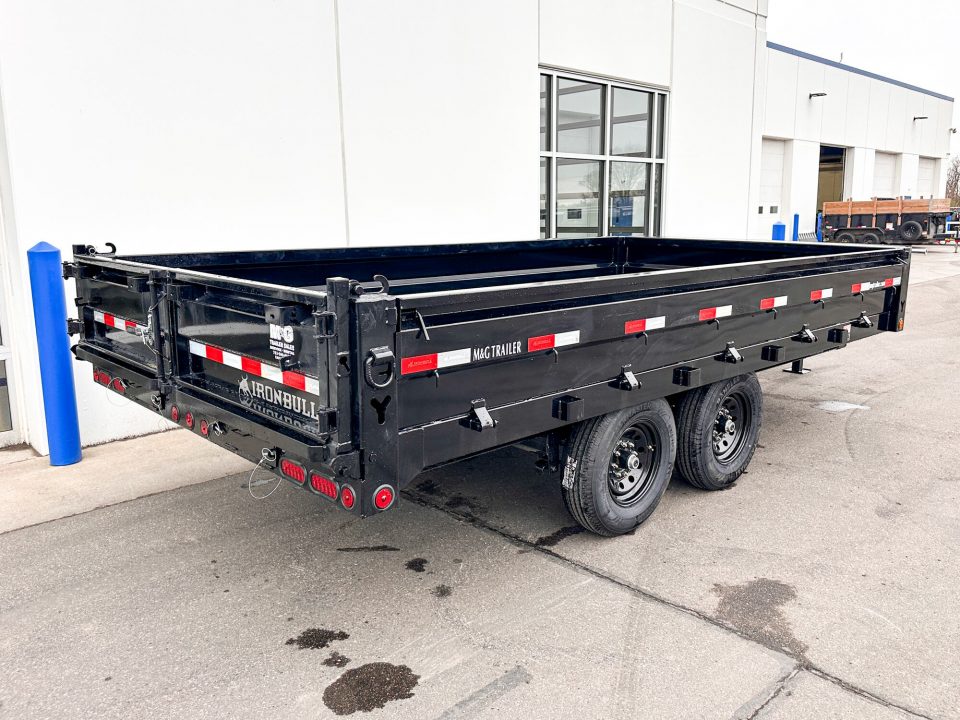 New DDP 96X16 14.9K DECKOVER DUMP TRAILER - BLACK