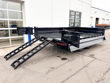 New DDP 96X16 14.9K DECKOVER DUMP TRAILER - BLACK
