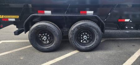 New 7 x 16 Big Tex Low Pro 14TD Telescopic Dump Trailer 15.4K****7 Gauge Floor
