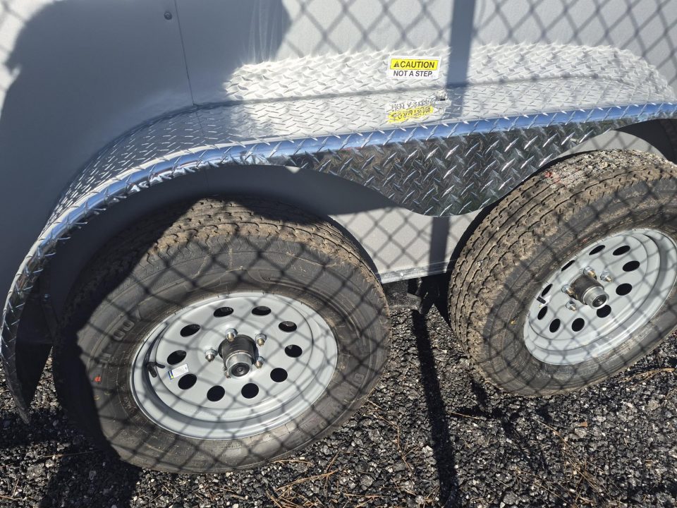 New 2026 Quality Cargo 7 x 16 Enclosed Silver Cargo Trailer Great for Equipment, Motorcycles & Tools