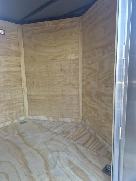 New 2026 Quality Cargo 7 x 16 Enclosed Silver Cargo Trailer Great for Equipment, Motorcycles & Tools