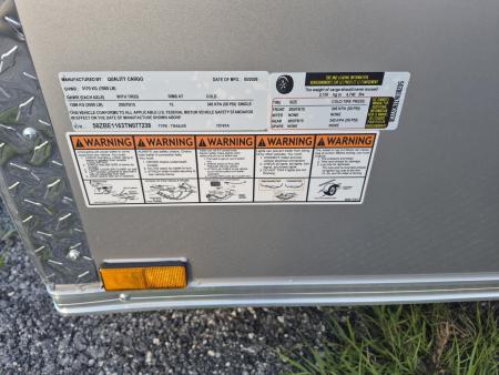 New 2026 Quality Cargo 7 x 16 Enclosed Silver Cargo Trailer Great for Equipment, Motorcycles & Tools