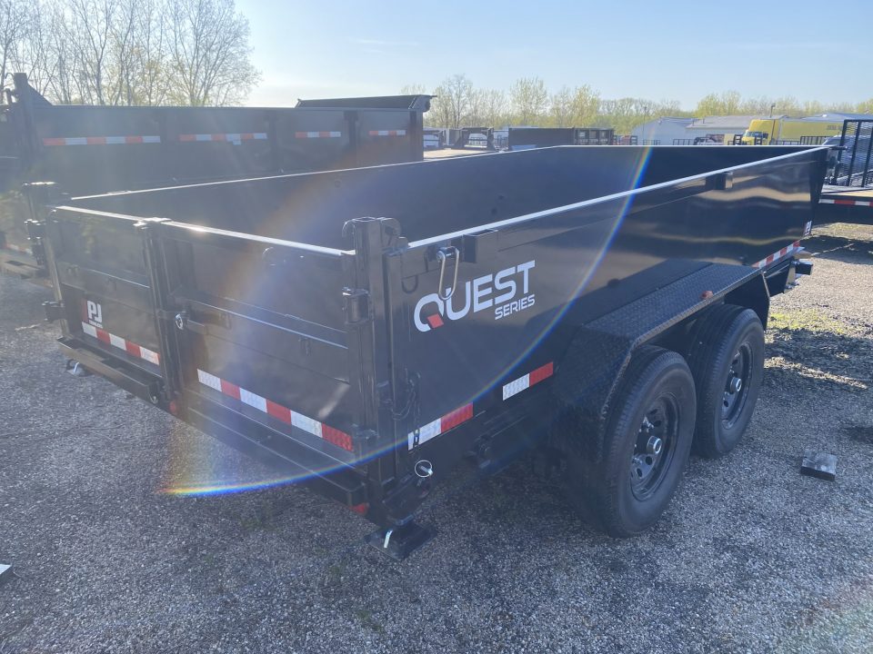 New 2026 PJ Trailers 7 X 14 FT DUMP TRAILER 14K GVWR SPREAD GATE TARP KIT