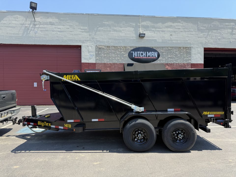 New 7 x 14 Big Tex Low Pro 14TD X-SERIES 4' High Sides Telescopic Dump Trailer 15.4K****7 Gauge Floor