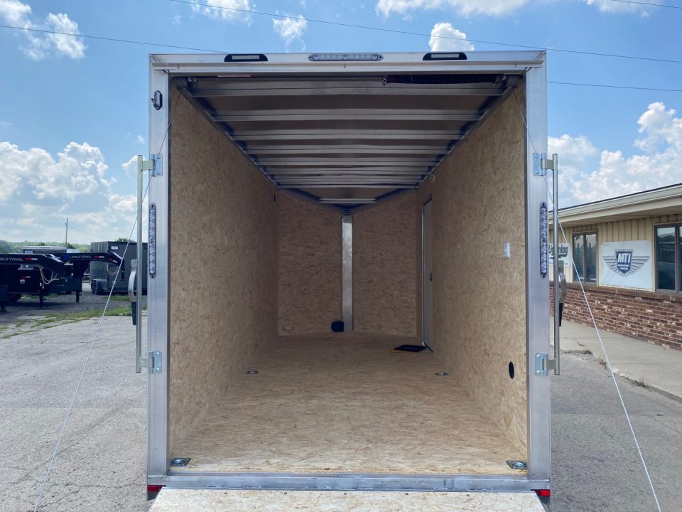 New 2027 Lightning Trailers 7X16 V-Nose Ramp Door +12" Cargo / Enclosed Trailer