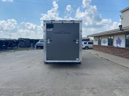 New 2027 Lightning Trailers 7X16 V-Nose Ramp Door +12" Cargo / Enclosed Trailer