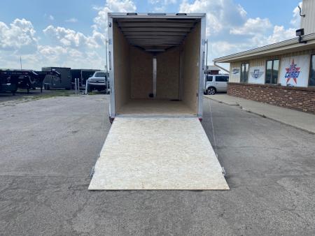 New 2027 Lightning Trailers 7X16 V-Nose Ramp Door +12" Cargo / Enclosed Trailer
