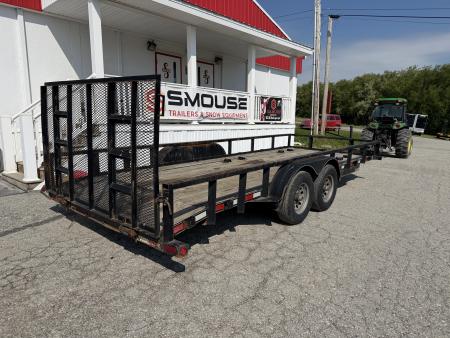 Used 2018 Quality 7x20 HD PRO Utility Trailer w/ Spring Assist Gate, 2' Dove Tail