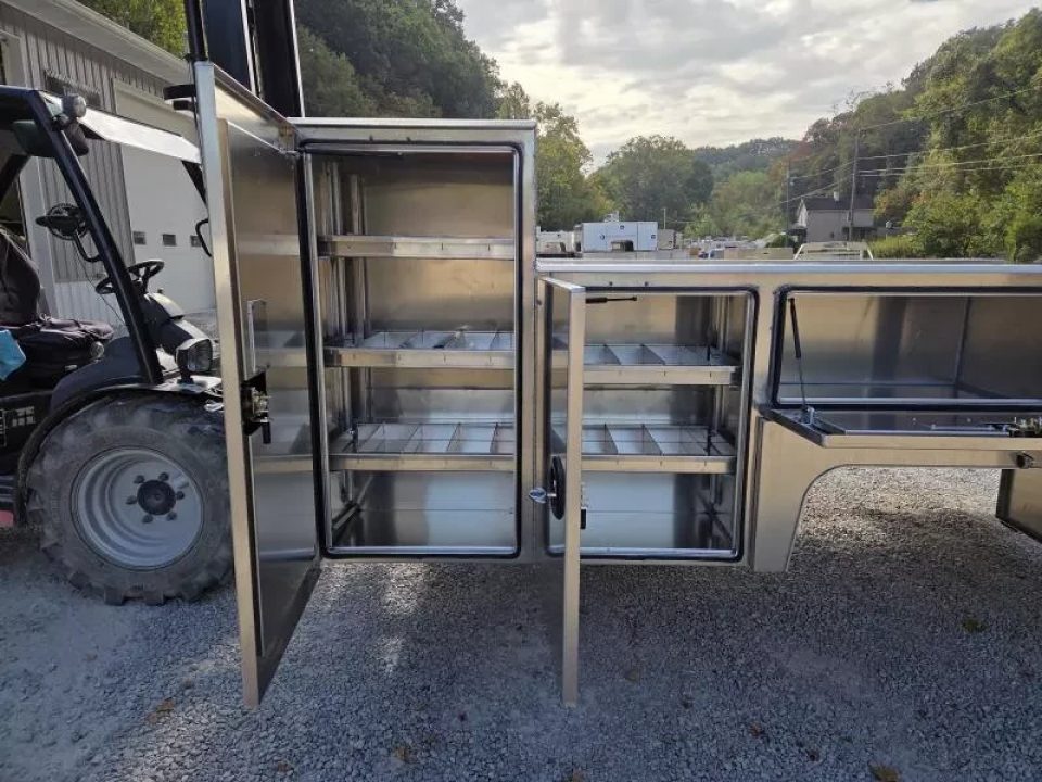 New Martin Truck Bodies Aluminum HFSB Service Body DRW 84" CA Cab and Chassis Tall Front Compartment SMOOTH APPEARANCE