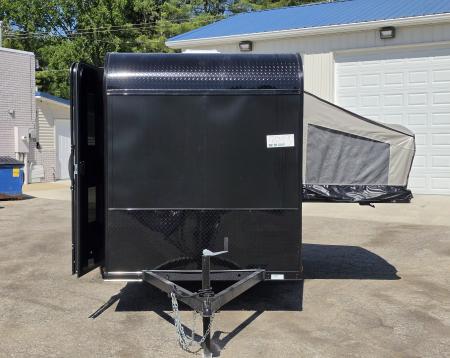New 5.5 X 10 ENCLOSED TENT TRAILER SINGLE AXLE FOLD OUT BUNK KITCHENETTE TABLE 2027 FOREST RIVER