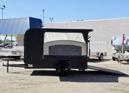 New 5.5 X 10 ENCLOSED TENT TRAILER SINGLE AXLE FOLD OUT BUNK KITCHENETTE TABLE 2027 FOREST RIVER