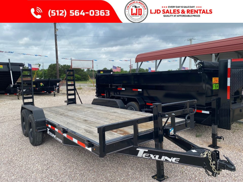 Used 2024 Texline - 83X18 - 14K GVWR - Dove Tail - Equipment Trailer
