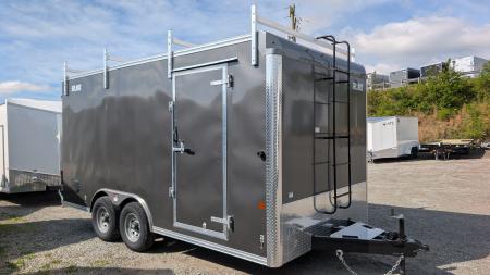 New 2026 Car Mate 8x16 HD Custom Contractor Trailer w/ Barn Doors (9990# GVW)