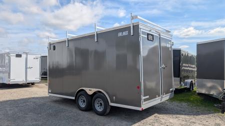 New 2026 Car Mate 8x16 HD Custom Contractor Trailer w/ Barn Doors (9990# GVW)