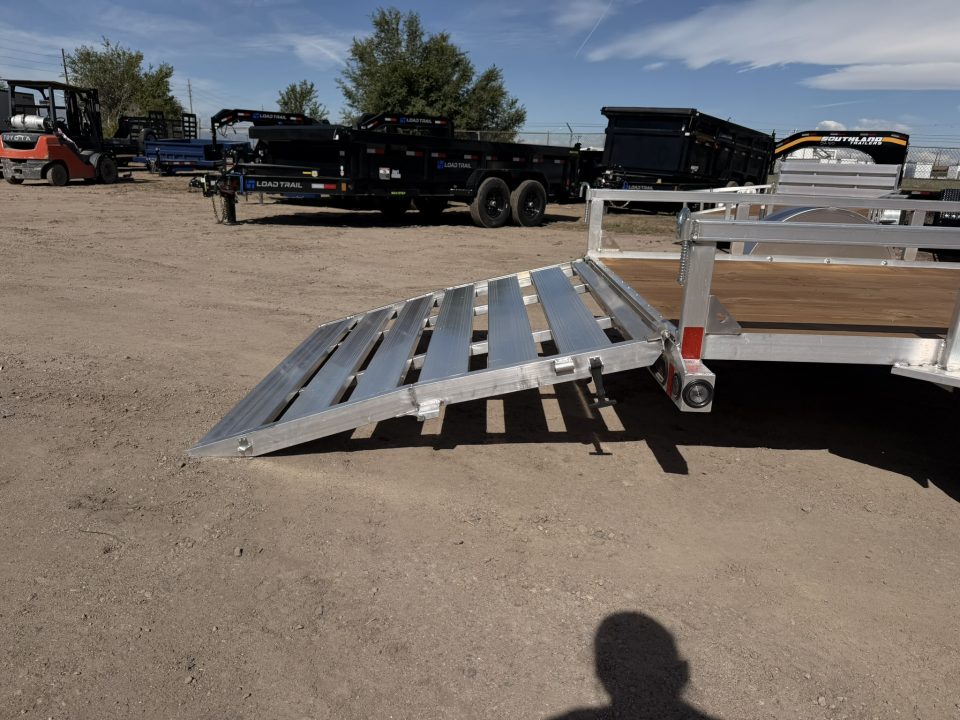 New 2026 Load Trail 5.5-10 Aluminum Ramp Gate Utility W/ Bi-Fold Gate 3K GVWR