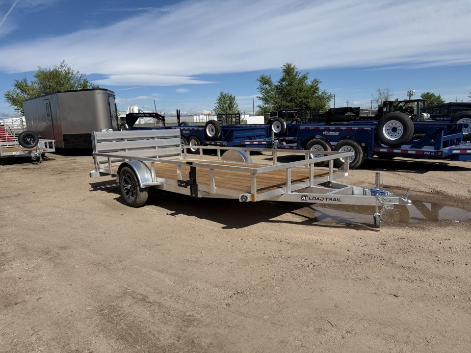New 2026 Load Trail 7-14 Aluminum Ramp Gate Utility W/ Bi-Fold Gate 3K GVWR