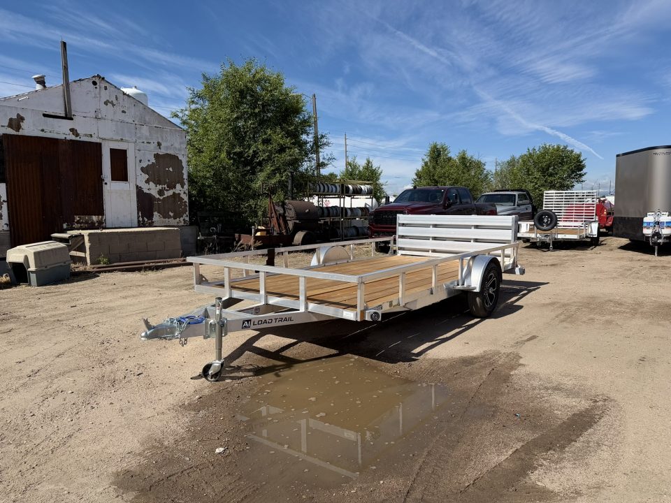 New 2026 Load Trail 7-14 Aluminum Ramp Gate Utility W/ Bi-Fold Gate 3K GVWR