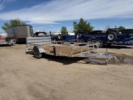 New 2026 Load Trail 7-14 Aluminum Ramp Gate Utility W/ Bi-Fold Gate 3K GVWR